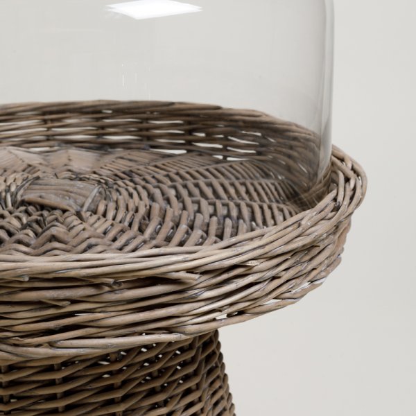 CAMPANA DE VIDRIO CON PIE SALIX 35 CM