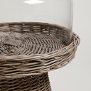 CAMPANA DE VIDRIO CON PIE SALIX 35 CM