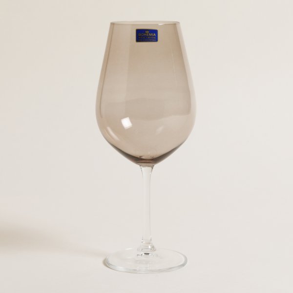 SET X 6 COPAS DE CHAMPAGNE DE CRISTAL DE BOHEMIA ANSER BROWN 160 ML