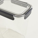 TUPPER RECTANGULAR DE ACRILICO Y CIERRE HERMETICO