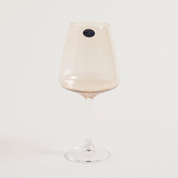 SET X 6 COPAS DE CRISTAL DE BOHEMIA CORVUS BROWN 570 ML
