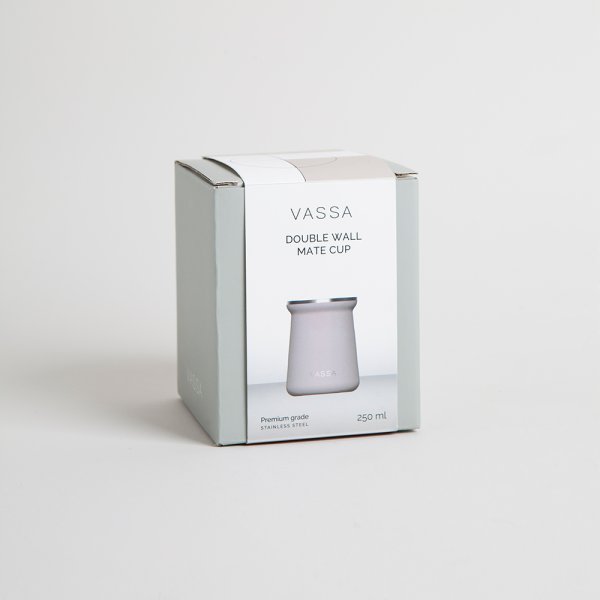 MATE DE ACERO INOXIDABLE GRIS 250 ML VASSA HOME