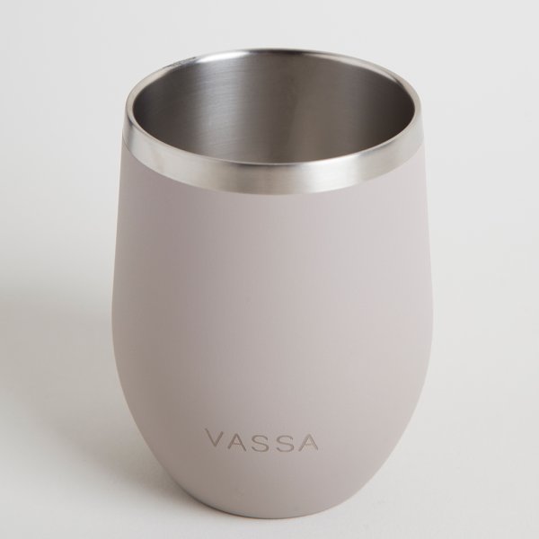 MATE DE ACERO INOXIDABLE GRIS 350ML VASSA HOME