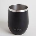 MATE DE ACERO INOXIDABLE NEGRO 350ML VASSA HOME