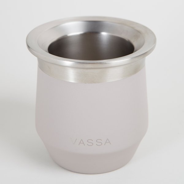 MATE DE ACERO INOXIDABLE GRIS 230 ML VASSA HOME