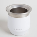 MATE DE ACERO INOXIDABLE BLANCO 230 ML VASSA HOME
