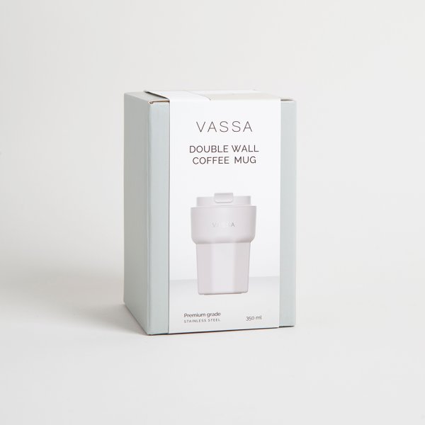 VASO TERMICO DE ACERO INOXIDABLE GRIS 350ML VASSA HOME