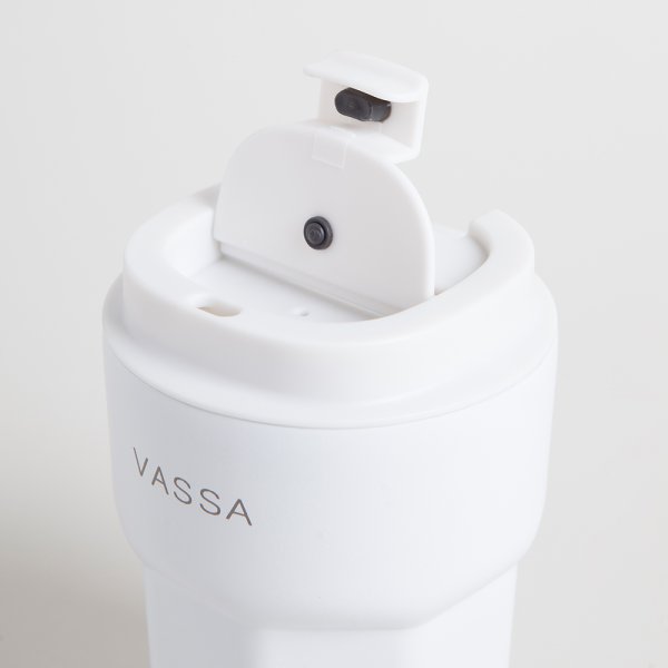 VASO TERMICO DE ACERO INOXIDABLE BLANCO 350ML VASSA HOME