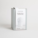 VASO TERMICO DE ACERO INOXIDABLE BLANCO 350ML VASSA HOME