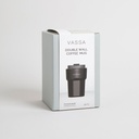 VASO TERMICO DE ACERO INOXIDABLE NEGRO 350ML VASSA HOME