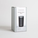 VASO TERMICO DE ACERO INOXIDABLE NEGRO 470ML VASSA HOME