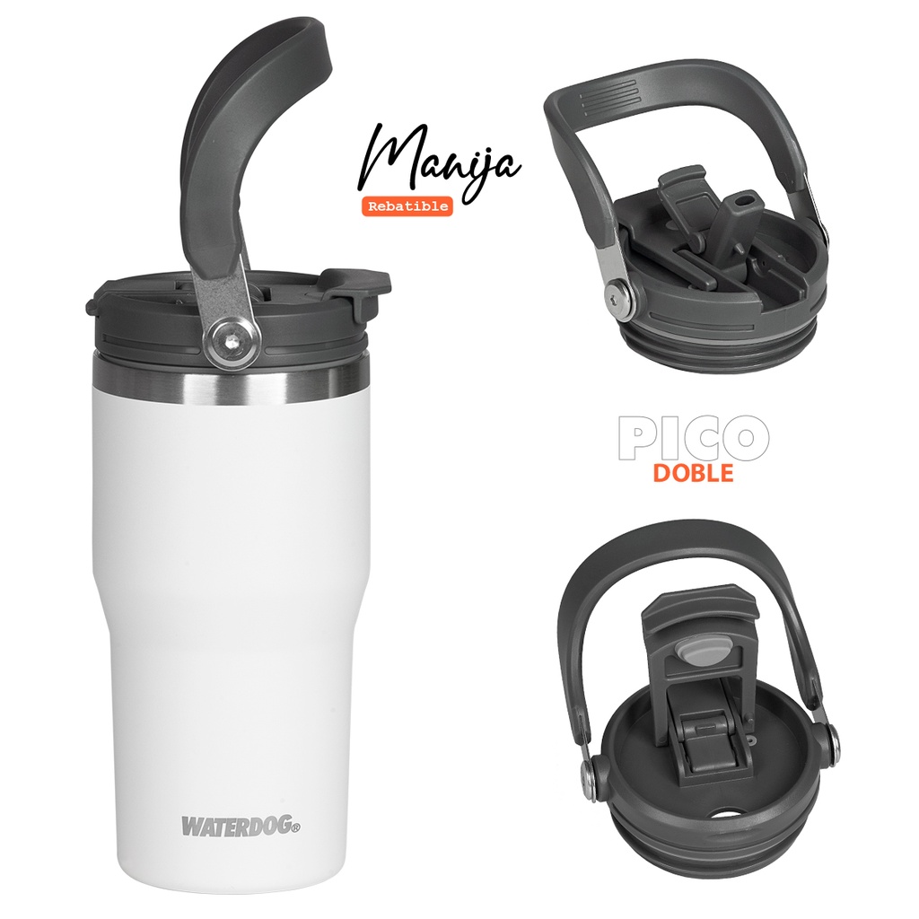 VASO DOBLE PARED 600 ZUMO 600CC BLANCO WATERDOOG