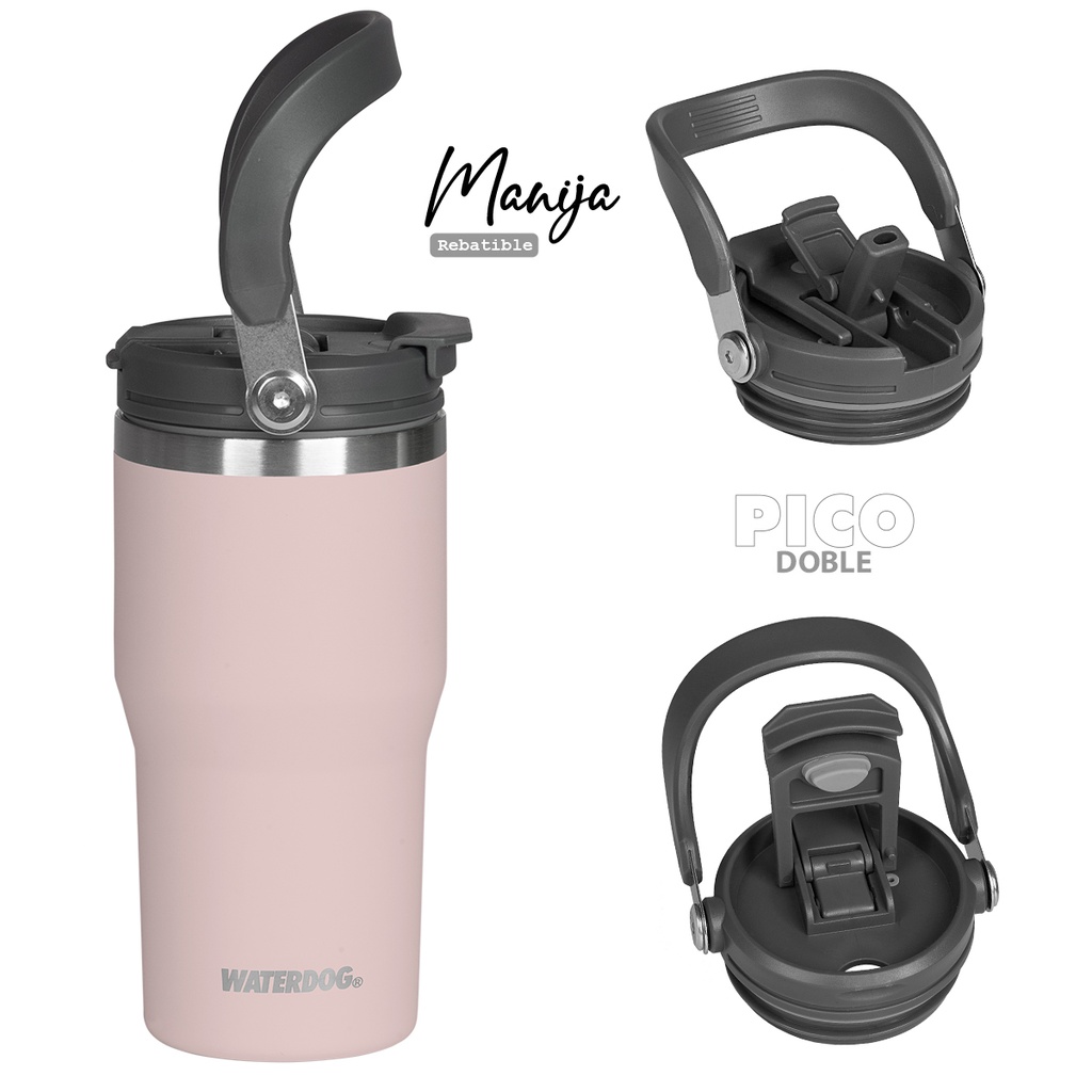 VASO DOBLE PARED 600 ZUMO 600CC PINK WATERDOOG