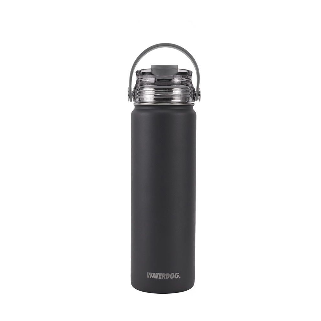 BOTELLA DEPORTIVA AKWA ACERO INOX 650 CC DARK GRAPHITE WATERDOG