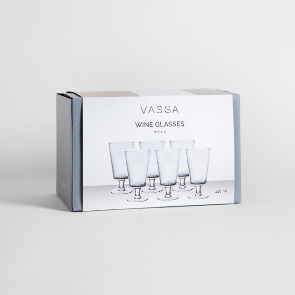 SET X 6 COPAS ALTAS MILOS 440 ML VASSA HOME