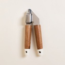 PRENSA AJO CON MANGO DE MADERA DE ACACIA