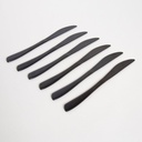 SET X 6 UTENSILIOS DE MESA LISBOA NEGRO MATE 22CM