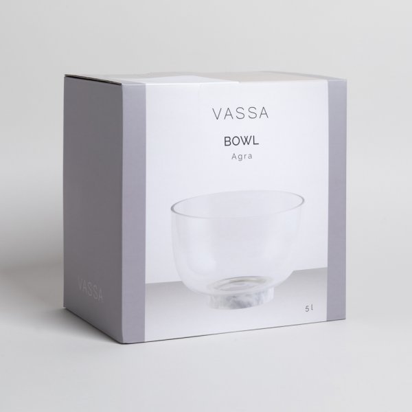 BOWL DE BOROSILICATO AGRA 5000 ML VASSA HOME