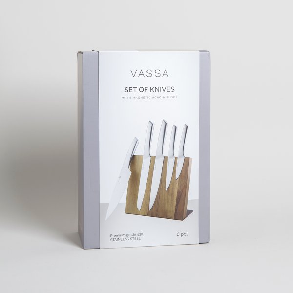 TACO IMANTADO X 5 CUCHIILOS VASSA HOME