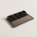 SET DE SUSHI PARA 4 ACACIA Y LAJA NEGRO 30X20 CM