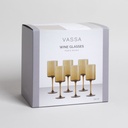 SET X 6 COPAS FEDRA BROWN 320 ML VASSA HOME