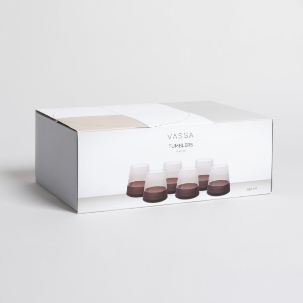 SET X 6 VASOS MALMO 450 ML VASSA HOME