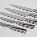 TACO DE ACACIA X 5 CUCHIILOS DE ACERO BLACK VASSA HOME