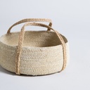 SET X 3 CANASTOS CON MANIJAS KANPUR NATURAL 10X23 CM / 8X18 CM / 7X16 CM VASSA HOME