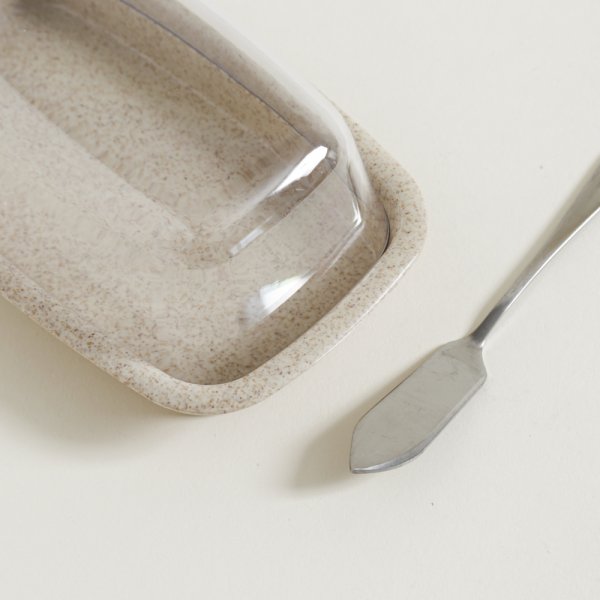 MANTEQUERA BASE FIBRA DE TRIGO Y TAPA DE ACRILICO