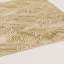 INDIVIDUAL RECTANGULAR DE PVC DORADO 45X30 CM