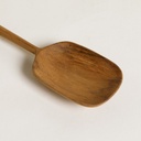 ESPÁTULA OVALADA DE MADERA DE TECA 25 CM