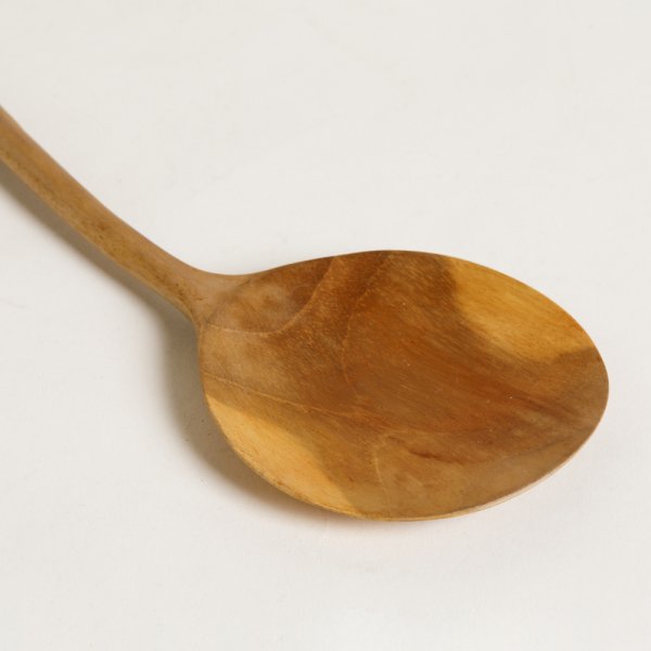 CUCHARON ONDULADO DE MADERA DE TECA 30 CM