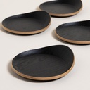 SET X 4 BANDEJITAS JAPANDI EBANO 11X10 CM