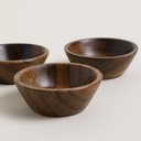 SET DE 3 COPETINEROS CONICOS ACACIA MANILA 10 CM