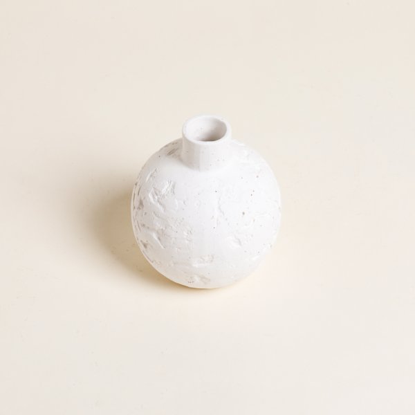 TINAJA JHARI WHITE 12X10 CM