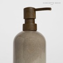 DISPENSER CERÁMICA CRAQUELADA GRIS 18X6CM