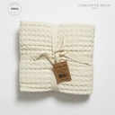 MANTA SOFÁ INDIA NUBRA WAFFLE ALG CRUDO 125X150CM