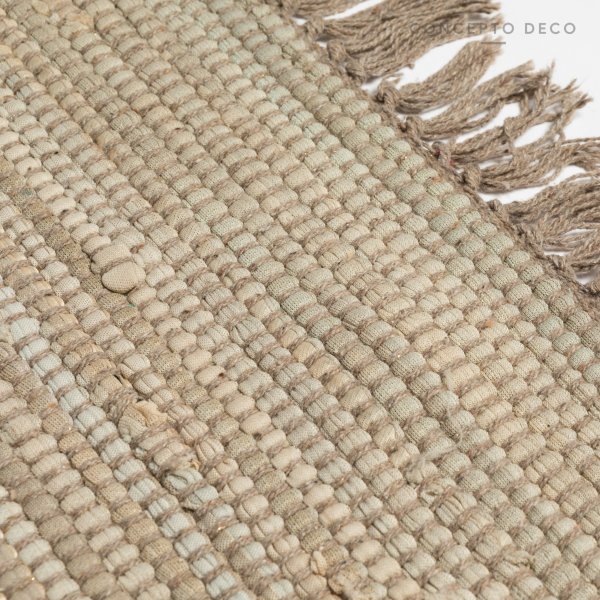 ALFOMBRA DECO INDIA ALGODÓN GRIS 60X90CM