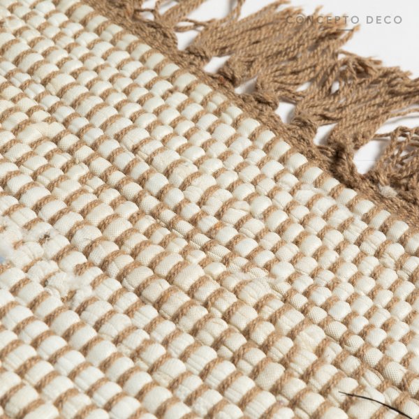ALFOMBRA DECO INDIA ALGODÓN CRUDO 60X90CM