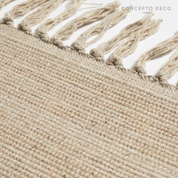 ALFOMBRA DECO INDIA ALGODÓN GRIS 45X70