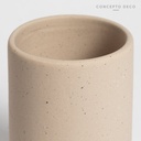 PORTACEPILLO CERÁMICA PUNTITOS CRUDO 10X6CM