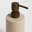 DISPENSER CERÁMICA PUNTITOS CRUDO 18X6CM