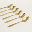 SET X 6 UTENSILIOS DE MESA LISBOA DORADO MATE 15CM