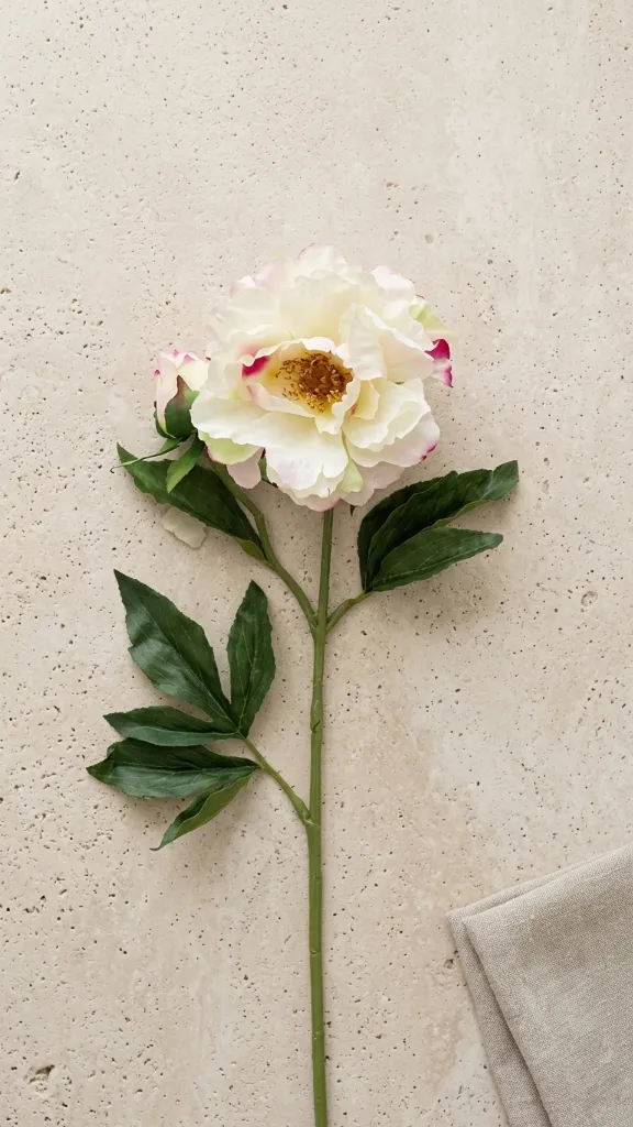 [413087] Peony Spray X 2 Fl 71 Cm (Wh-Cerise)1.webp