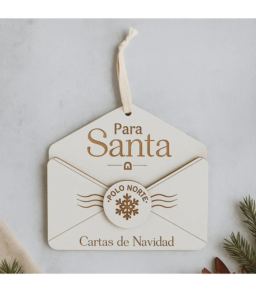 [131983] Adorno De Madera Sobre Para Santa 15 X 14 Cm Estilo Domingo.webp
