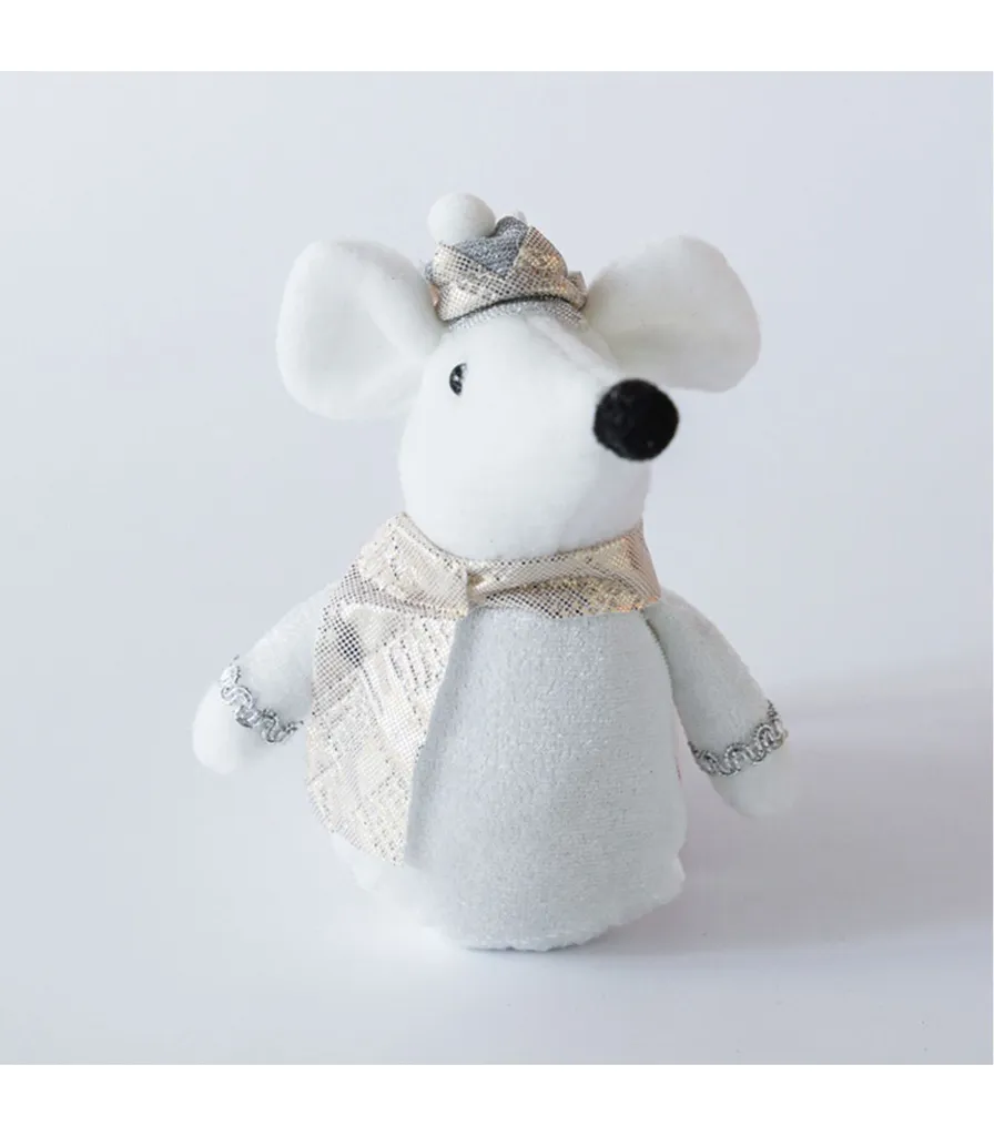 [131925] Adorno Xmas Raton Blanco 48 Cm.webp