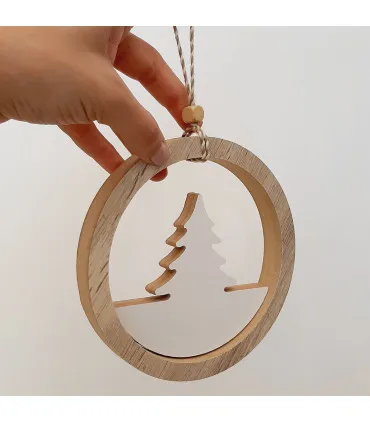 [131266] Colgante Circulos Y Figura 15 Cm Xmas Estilo Domingo.webp