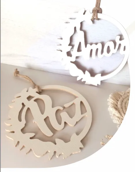 [131267] Colgante X 2 Amor - Paz 20 Cm Xmas Estilo Domingo.webp