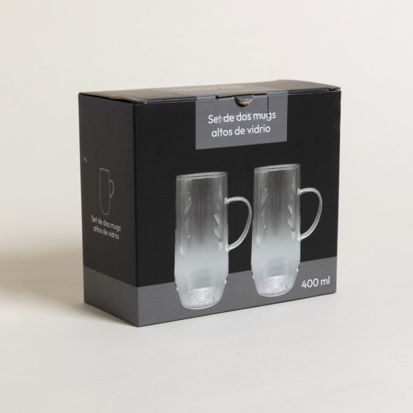 SET X 2 MUGS NET BOROSILICATO 400 ML