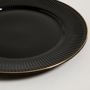 PLATO PLAYO ACAPULCO BLACK BORDE DORADO 27 CM